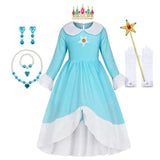 Costume de princesse bleue avec accessoires, Robe Princesse Rosalina