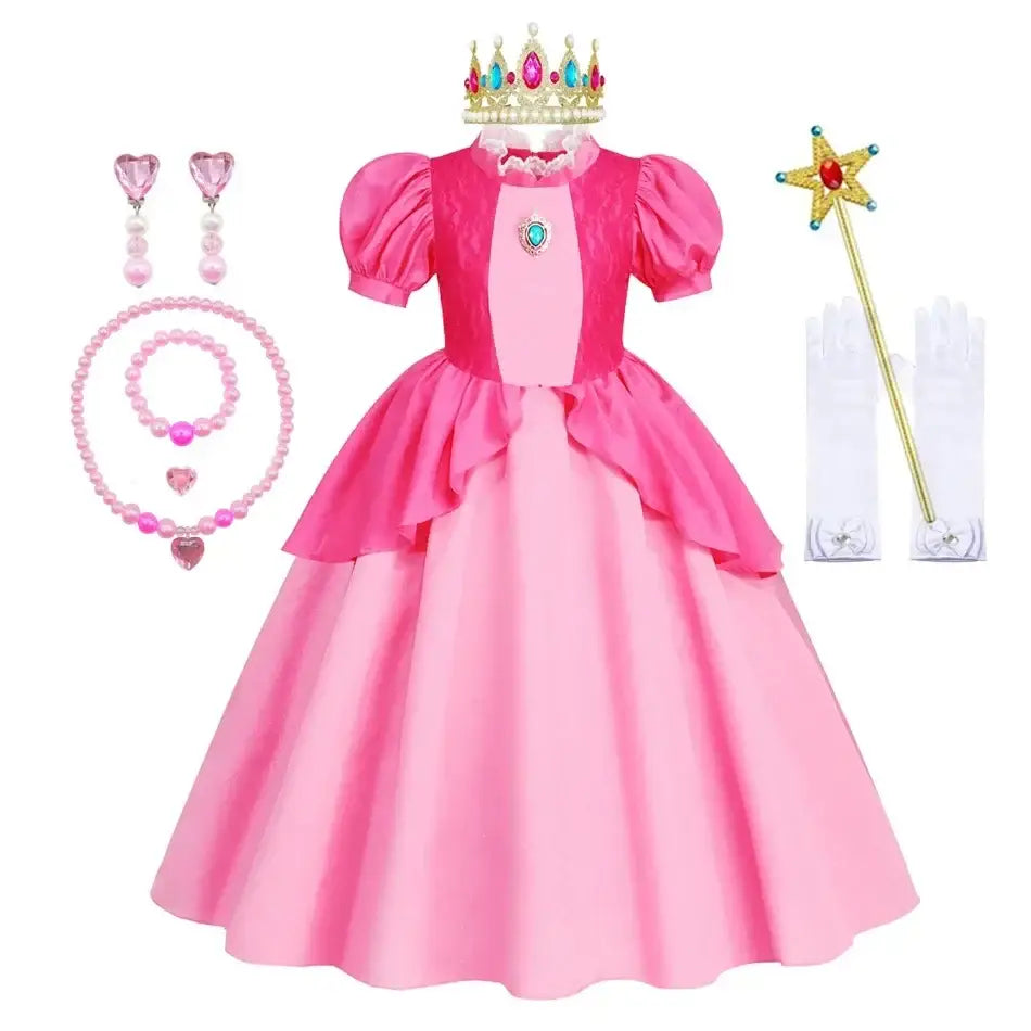 Robe Princesse Rosalina avec accessoires pour un look de princesse chic et élégant