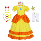 Costume de Princesse Daisy avec accessoires pour Robe Princesse Rosalina