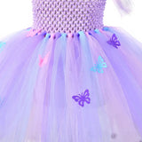 Purple Butterfly Princess Tutu Dress