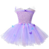 Purple Butterfly Princess Tutu Dress