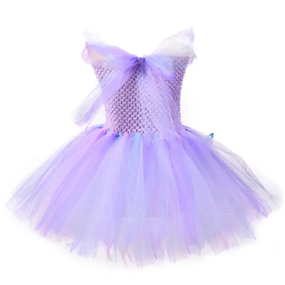 Purple Butterfly Princess Tutu Dress