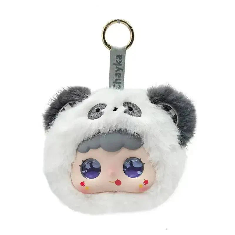 Robot en peluche intelligent ia peluche intelligent panda gris blanc en jouet robot bebe avec yeux violets doux