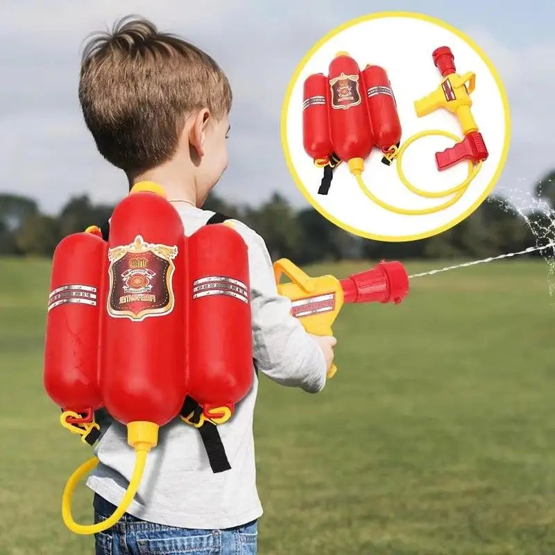 Children's Firefighter Backpack Water Gun Toy