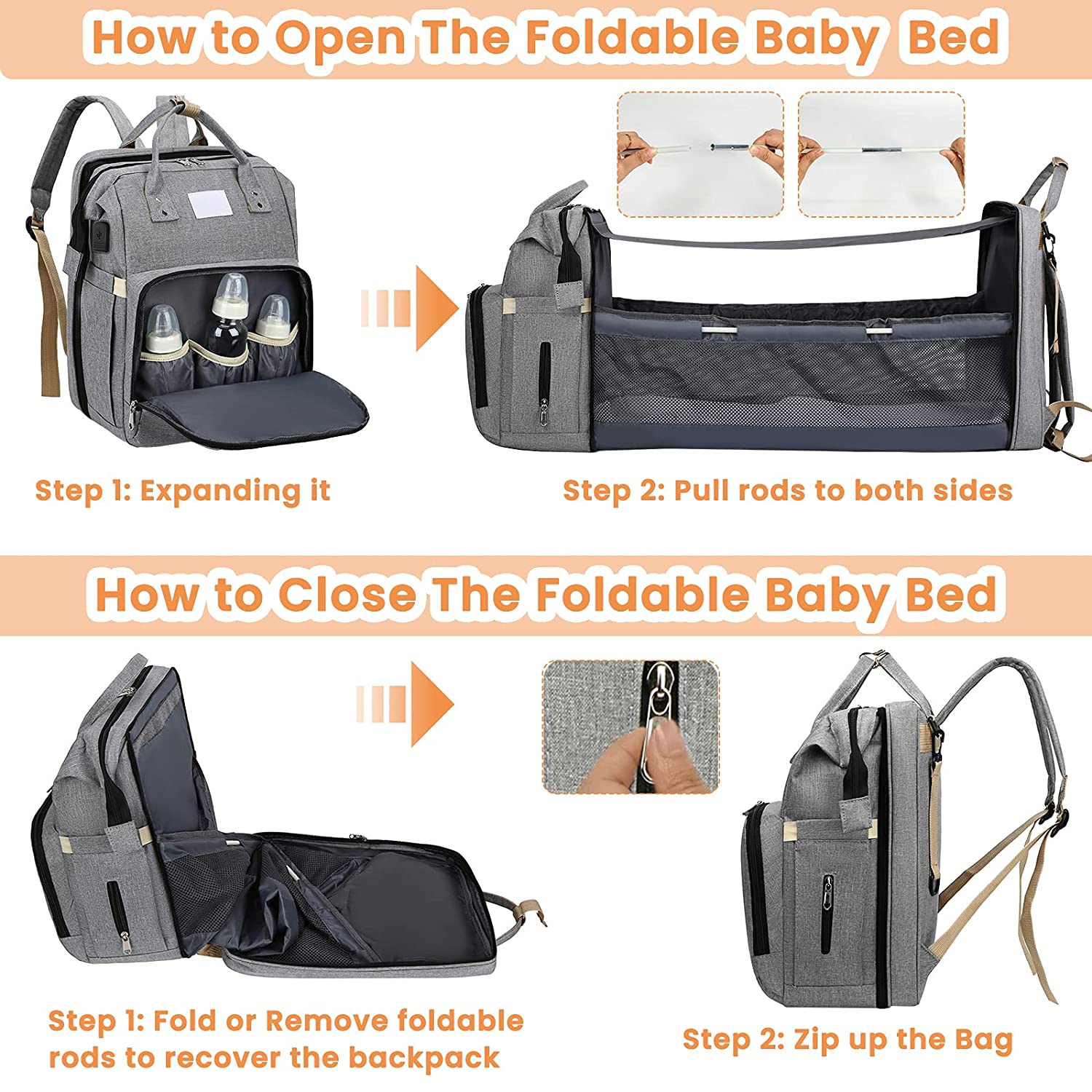 Sac à dos à langer  |  BabyNappy™