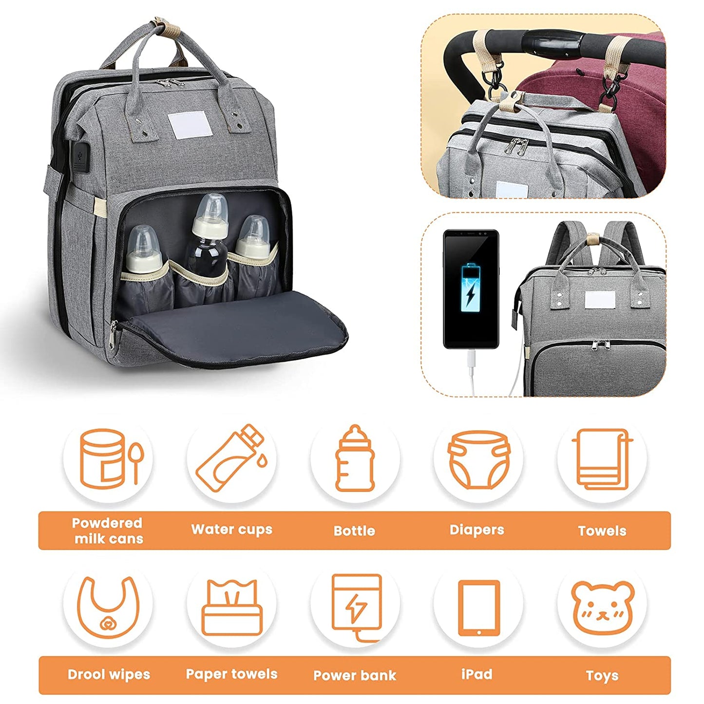 Sac à dos à langer  |  BabyNappy™