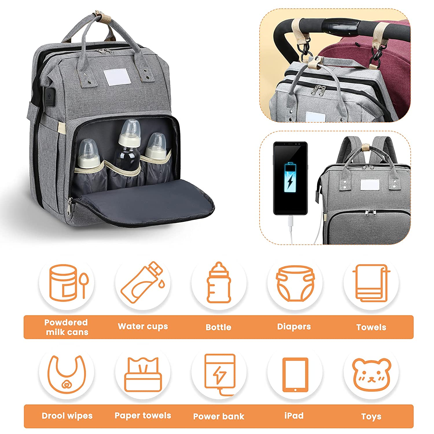 Sac à dos à langer  |  BabyNappy™