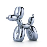 Sculpture chien ballon brillant en chrome shiny rappelant chien ballon jeff koons moderne et décoratif
