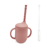 Gobelet d'apprentissage incassable SipSafe™ en silicone avec paille (sans BPA)