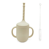 Gobelet d'apprentissage incassable SipSafe™ en silicone avec paille (sans BPA)