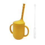 Gobelet d'apprentissage incassable SipSafe™ en silicone avec paille (sans BPA)