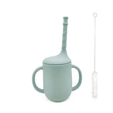Gobelet d'apprentissage incassable SipSafe™ en silicone avec paille (sans BPA)