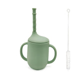 Gobelet d'apprentissage incassable SipSafe™ en silicone avec paille (sans BPA)