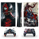 Console PS5 Slim Digital et manettes avec skins Thème Spider-Man