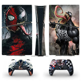 Console et manettes PS5 Slim Digital Venom, skin Spiderman original