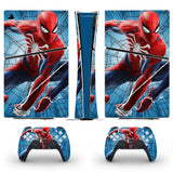 Console et manettes PS5 Slim Digital Spider-Man avec design coloré