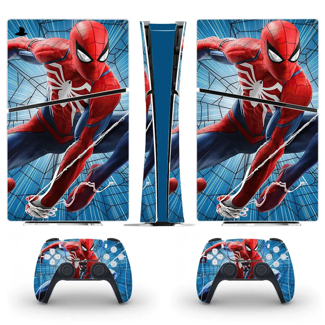 Console et manettes PS5 Slim Digital Spider-Man avec design coloré