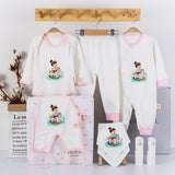 Set di Benvenuto in Puro Cotone per Neonato (Confezione Regalo 22 Pezzi)