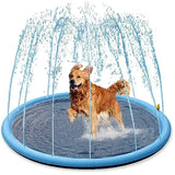 Tapis arroseur bleu gonflable pour chien avec jets d eau arqués splash jouet d été et jeu d eau ultime