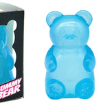 Figurine bonbon ourson anti-stress translucide bleue en forme de gummy bear squishy bonbon ourson moelleux