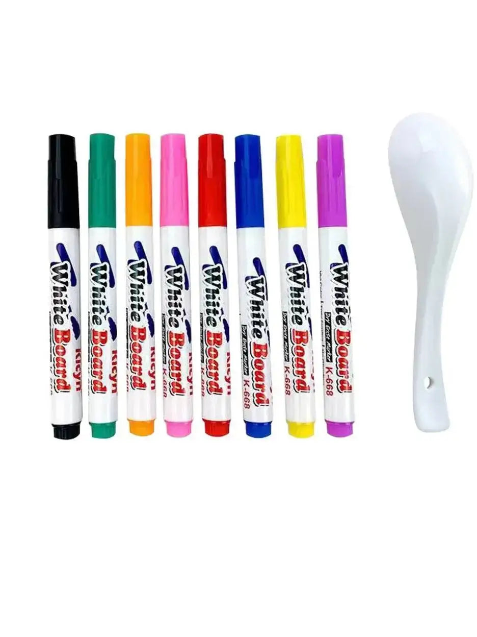 Ensemble de huit stylos magiques couleurs vives pour dessins flottants dans un kit qui stimule l’imagination