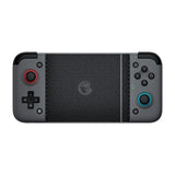 Console portable gris gamesir x2 pro avec sticks analogiques rouge et bleu et panneau central noir pour xbox game pass