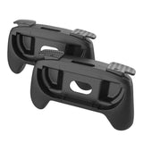 Support joy-cons nintendo switch 2 grip holders noirs avec pads texturés en fibre de carbone pour démontage rapide et capteur infrarouge