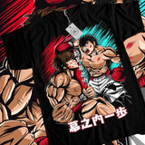 Anime T-shirt Ippo Vs Baki Boxing Gym