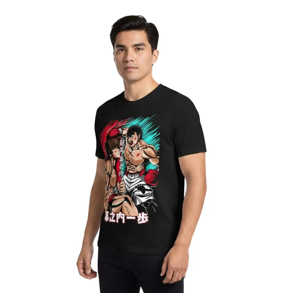 Anime T-shirt Ippo Vs Baki Boxing Gym