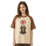 Pixel Heart Cat T-Shirt
