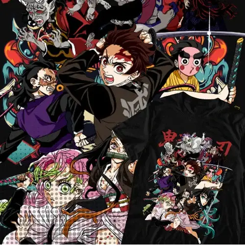 T-shirt Cotton Anime Demon Slayer Team