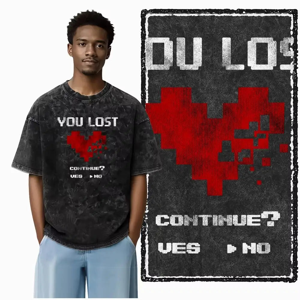 Gaming Cotton T-shirt You Lost