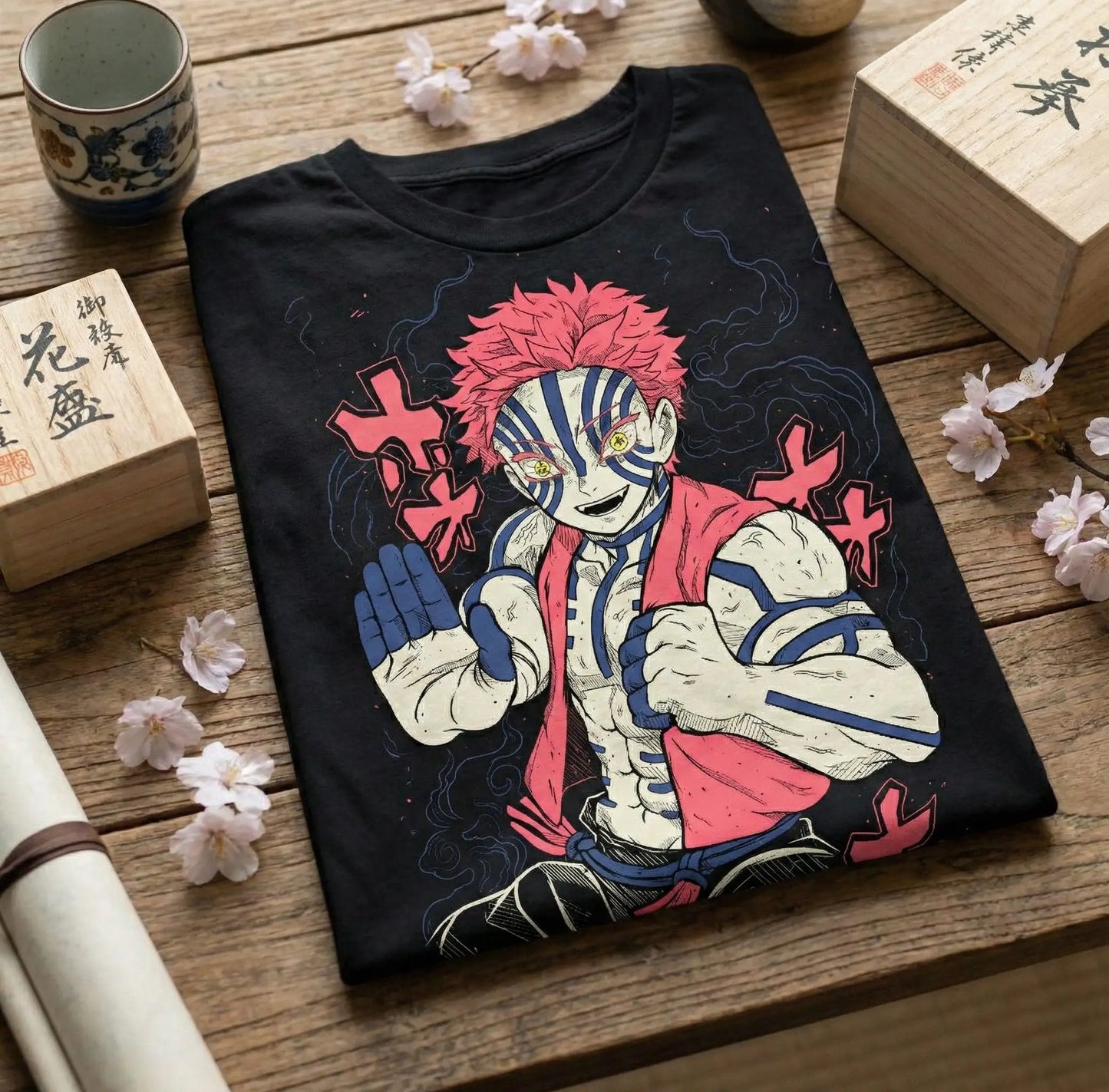 Demon Slayer Akaza Kimetsu no Yaiba T-shirt
