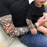 Maglietta a maniche lunghe effetto tatuaggio per bambino