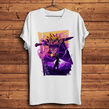 T-shirt trunks dragon ball en coton blanc avec un graphisme vibrant de goku guerrier saiyan en super saiyan