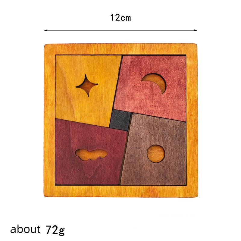 Casse-tête en bois : collection tangrams géométrie