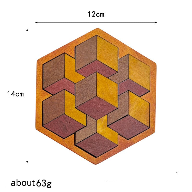 Casse-tête en bois : collection tangrams géométrie