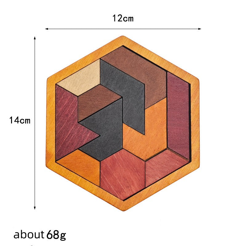 Casse-tête en bois : collection tangrams géométrie