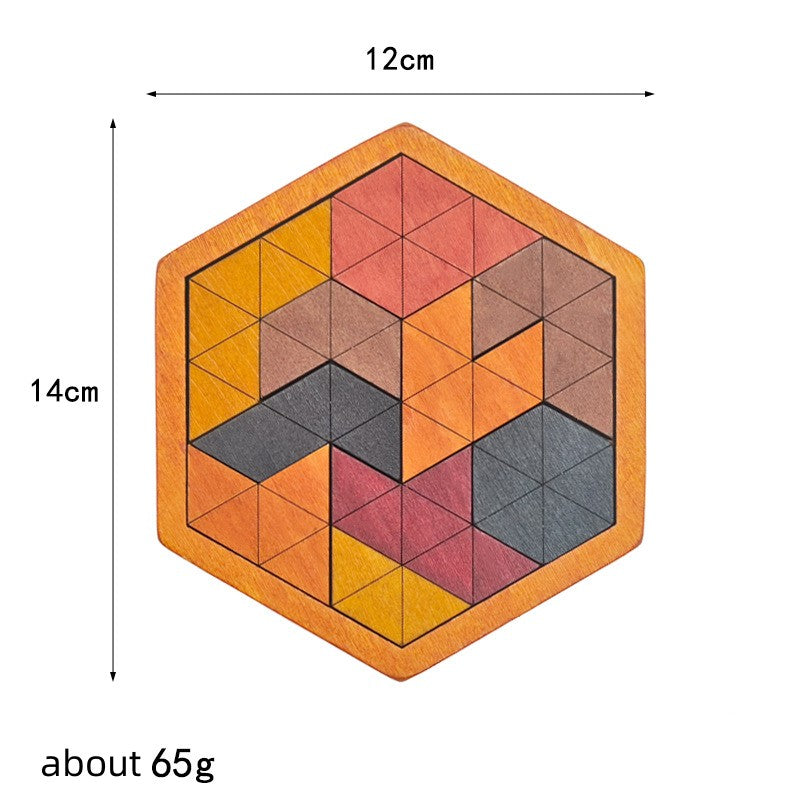 Casse-tête en bois : collection tangrams géométrie