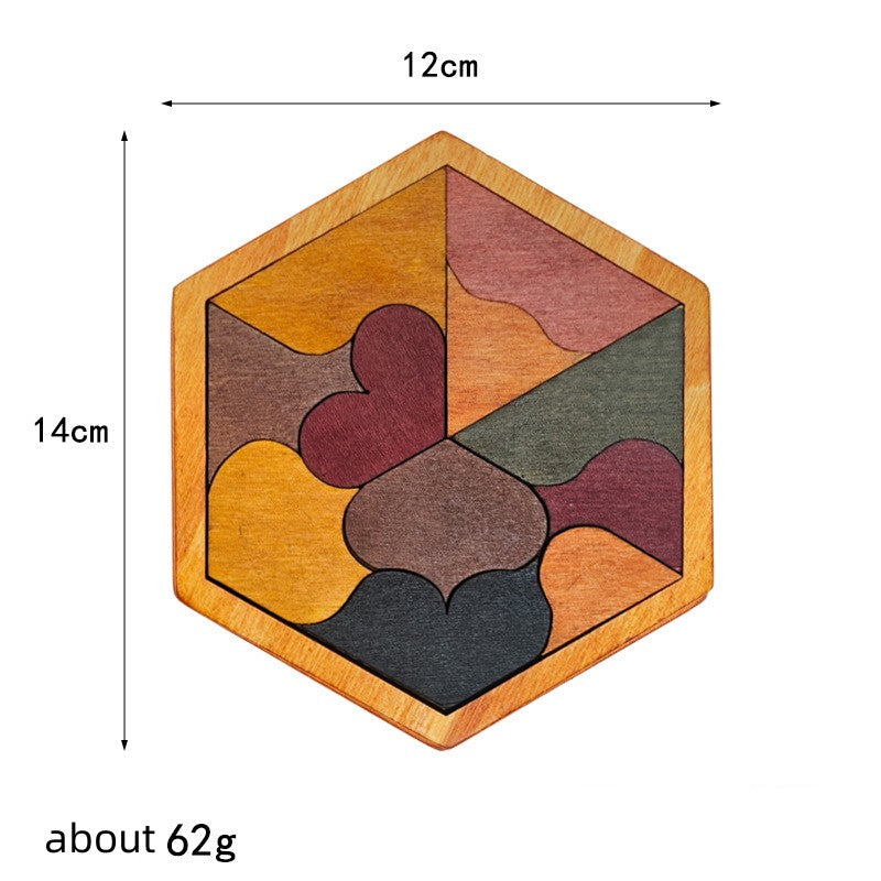 Casse-tête en bois : collection tangrams géométrie