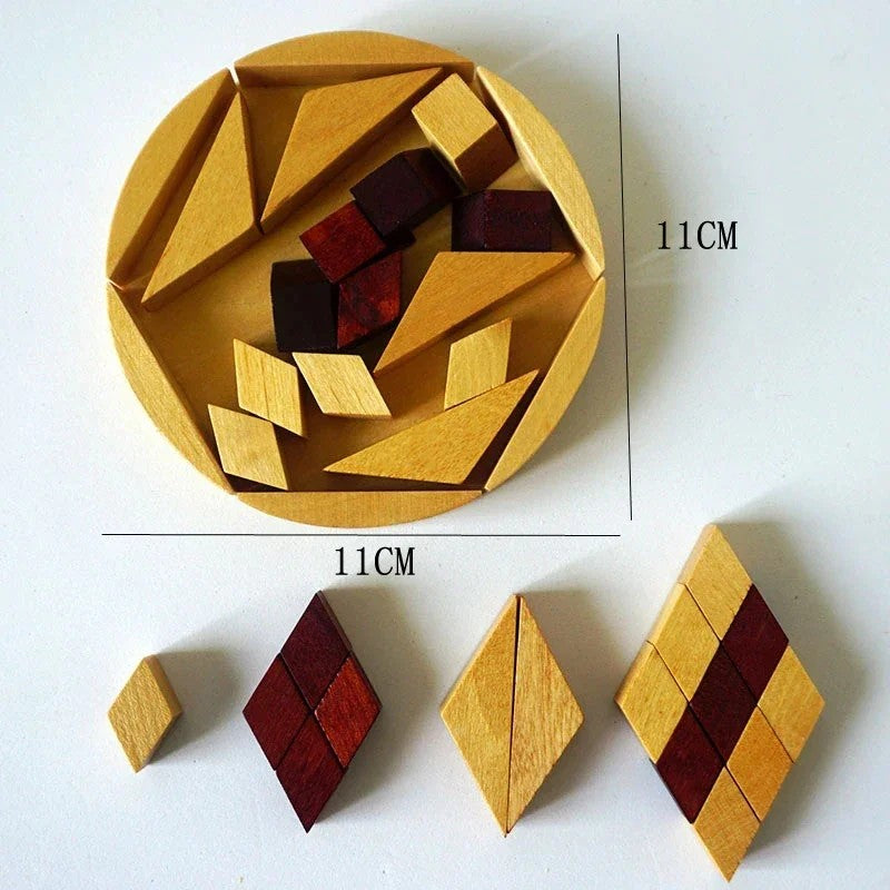 Casse-Tête en bois Tangram : le défi puzzle rapide & créatif