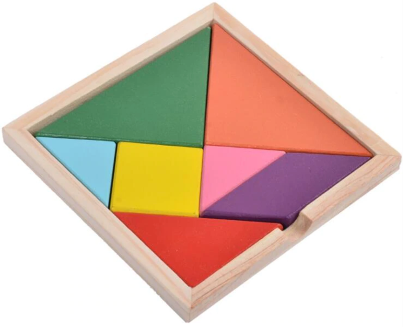 Rompicapo in Legno Tangram Quadrato