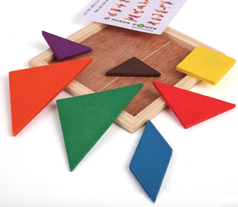 Rompicapo in Legno Tangram Quadrato