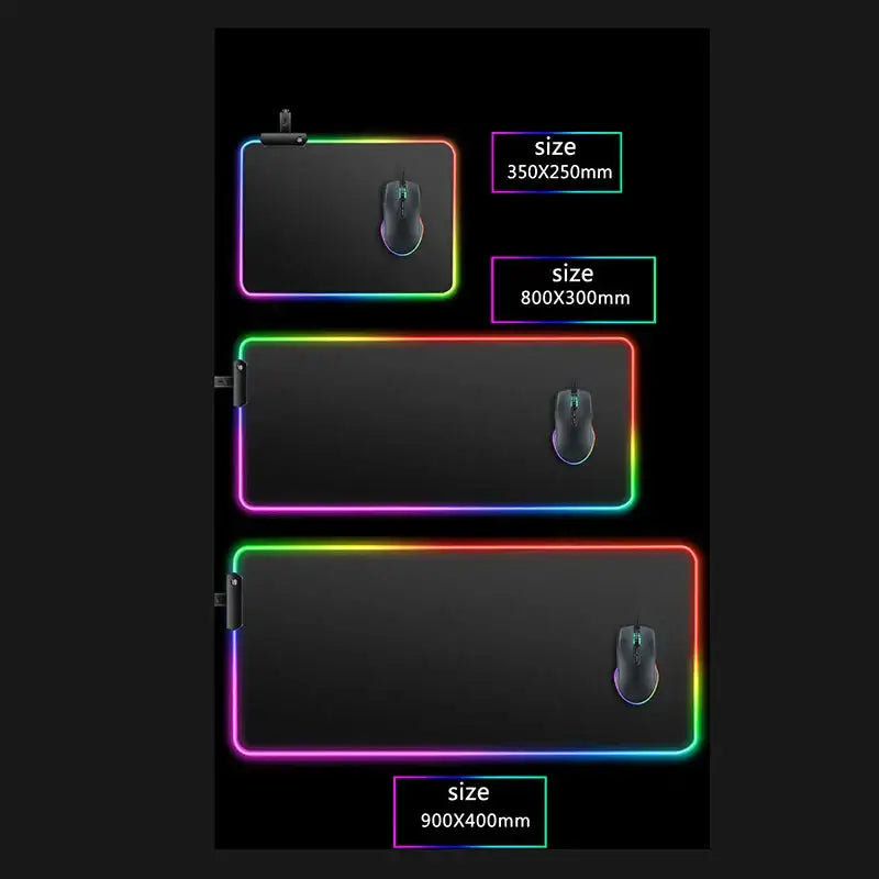 RGB LED Stitch Floral Mouse Pad