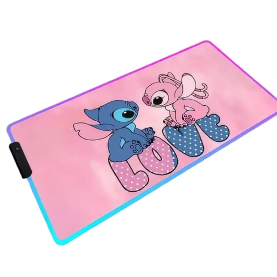 Stitch Love Angel RGB LED Mouse Pad