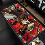 Tapis de souris xxl marvel deadpool en rouge et noir avec un personnage crâne et stabilité parfaite pour gaming