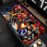 Tapis de souris xxl marvel deadpool avec scène daction deadpool et wolverine en haute résolution bordures noires pour stabilité parfaite
