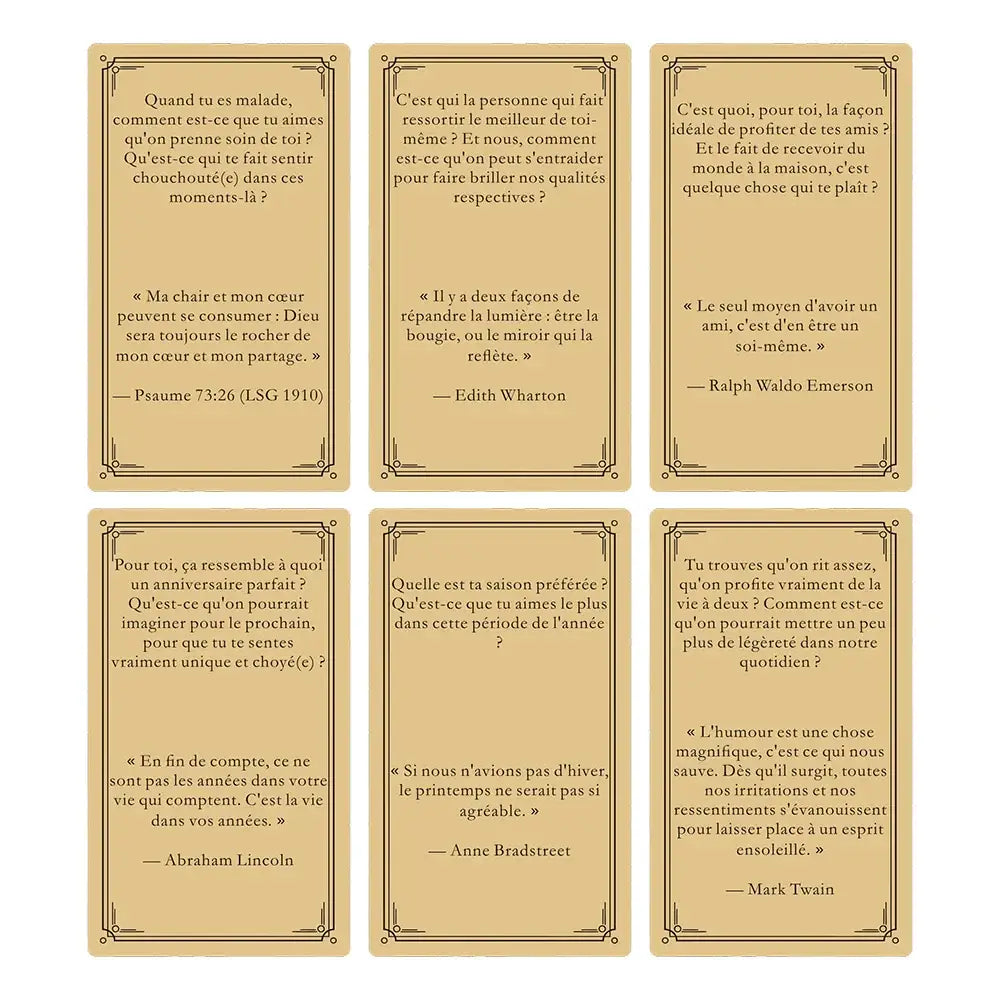 French Tarot Cards Couple Conversation