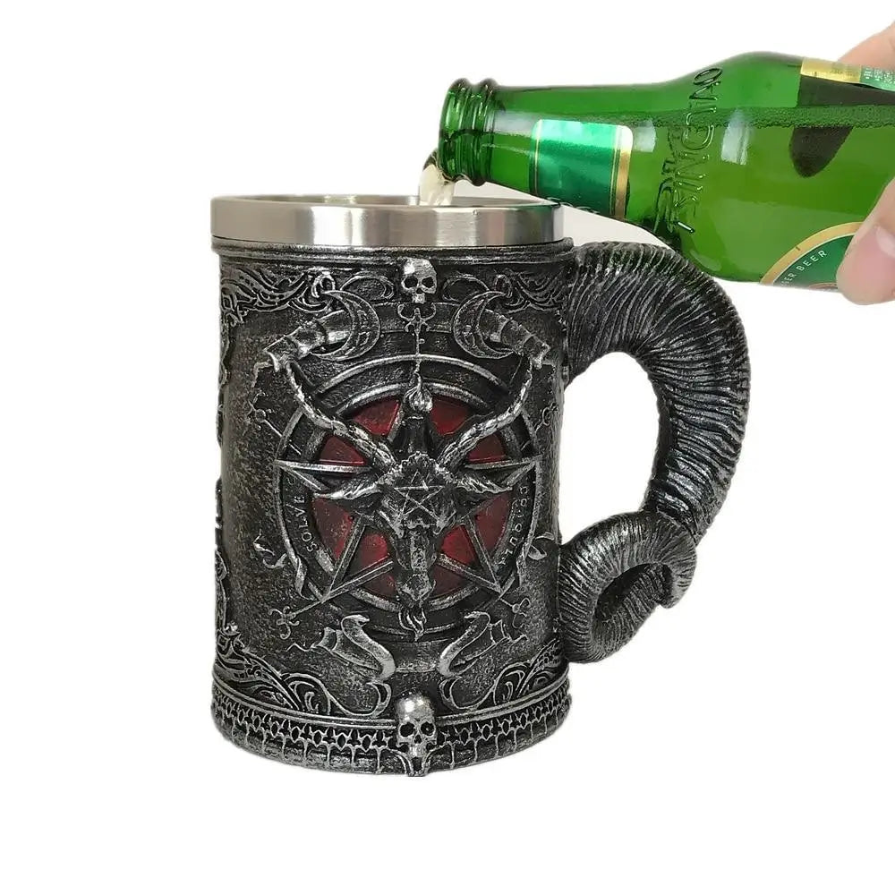 Baphomet Skull Beer Mug