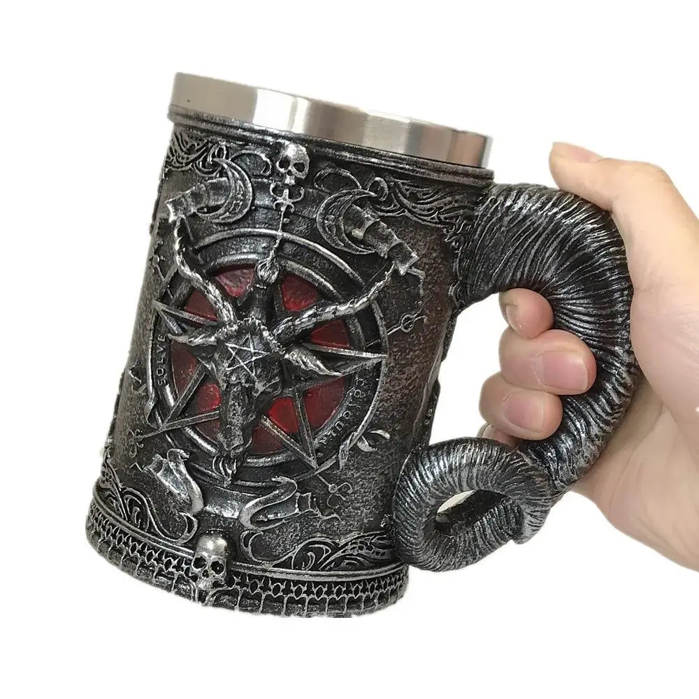 Baphomet Skull Beer Mug